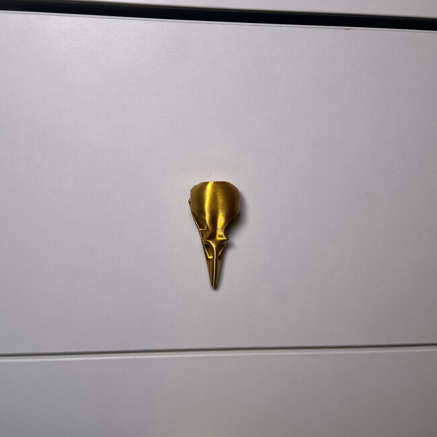 Mystischer Raben Schädel Schrankknopf "Luzie" Gold – Einzigartige Deko für außergewöhnliche Möbel - Griff Knauf Goth (Kopie)