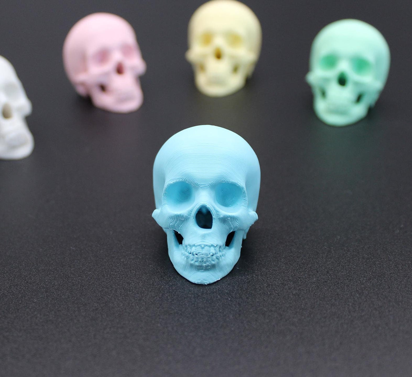 Totenkopf Schrankknopf Totenkopf Optik Schrankknauf Blau Pastell Schrankgriff