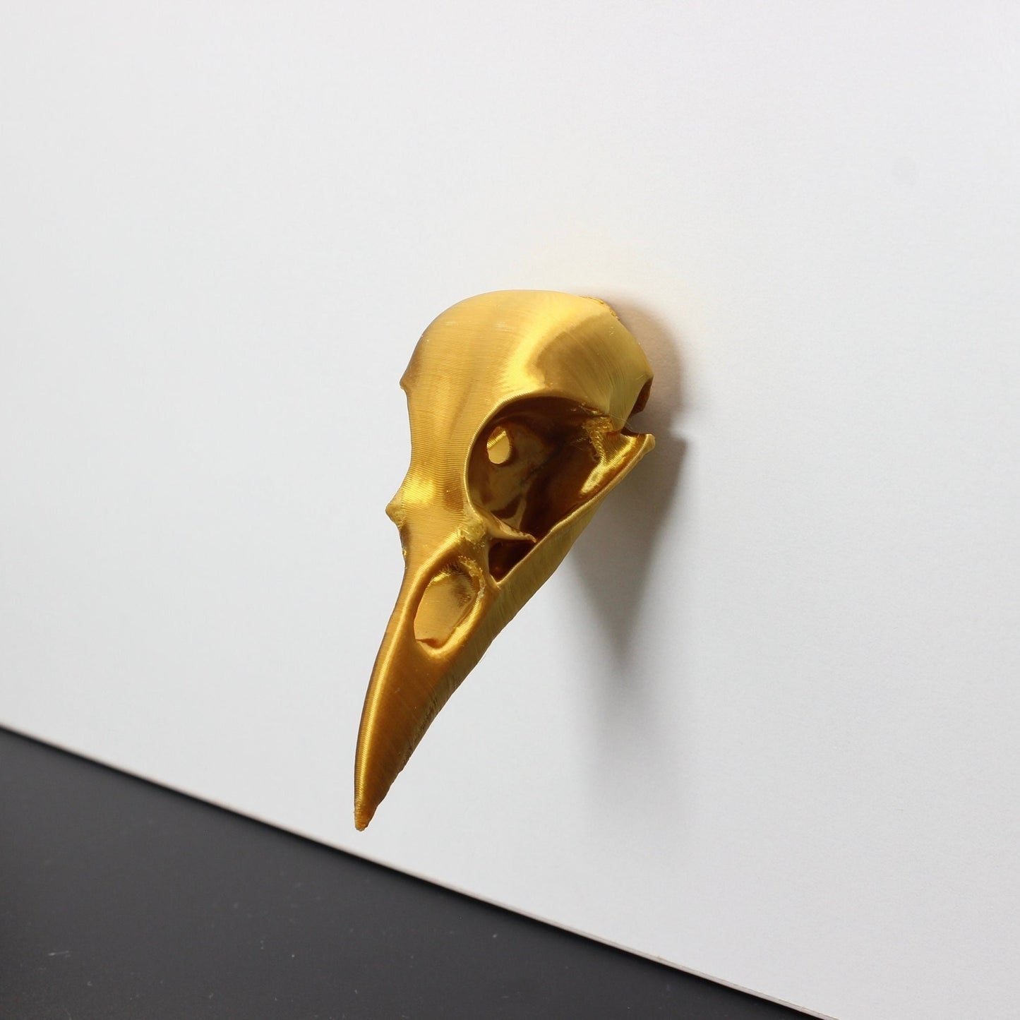 6er Set Mystischer Raben Schädel Schrankknopf Gold – Einzigartige Deko für außergewöhnliche Möbel - Griff Knauf Goth