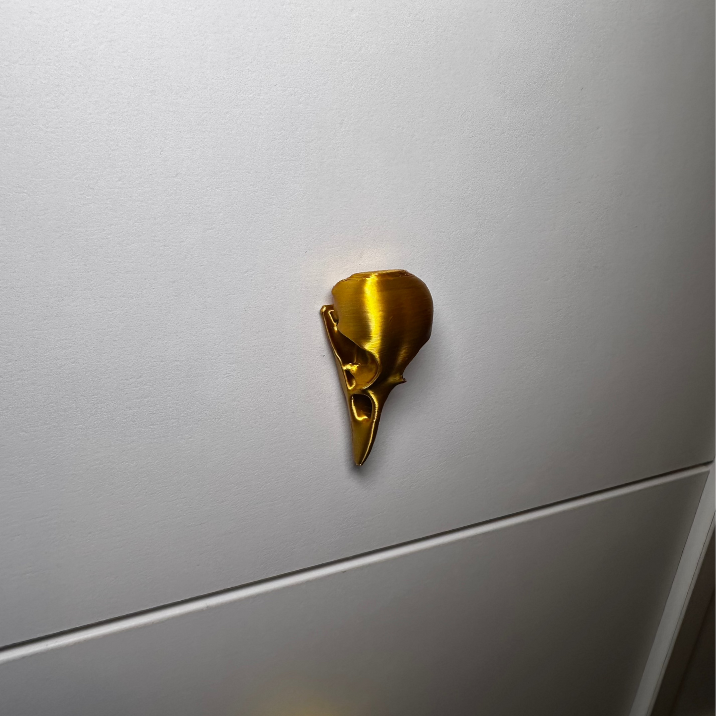 Mystischer Raben Schädel Schrankknopf "Luzie" Gold – Einzigartige Deko für außergewöhnliche Möbel - Griff Knauf Goth (Kopie)