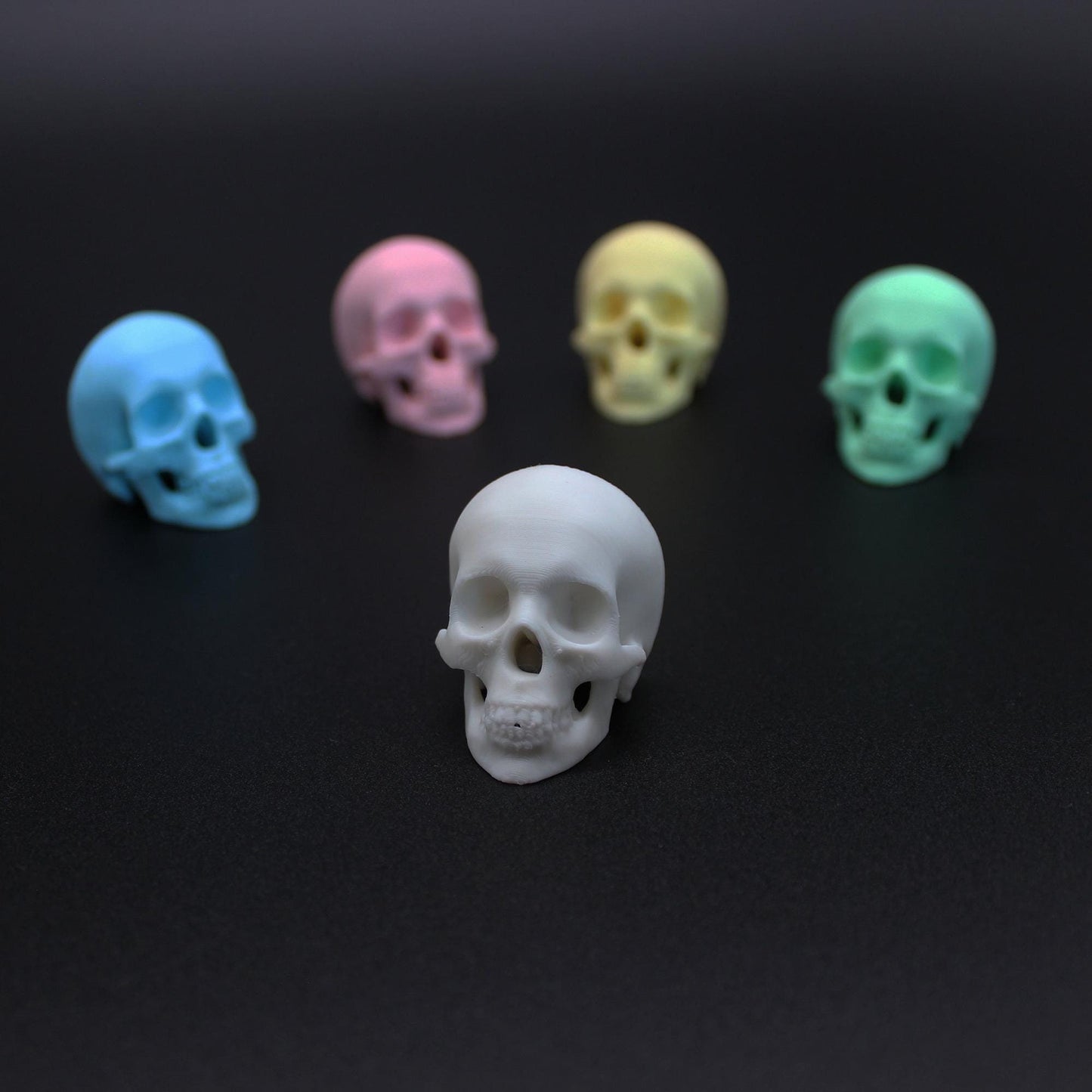 Schrankknopf SKULL Totenkopf Schrankknauf Goth WEISS