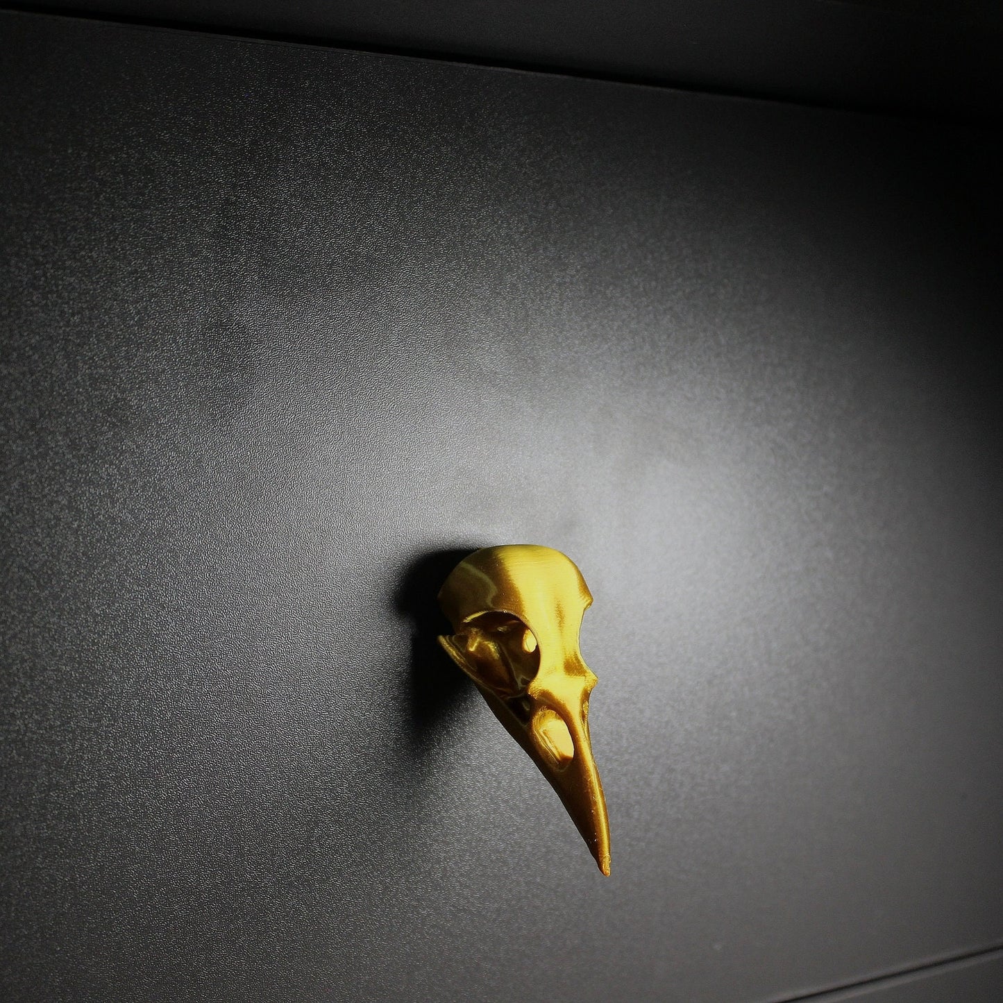 Mystischer Raben Schädel Schrankknopf Gold – Einzigartige Deko für außergewöhnliche Möbel - Griff Knauf Goth