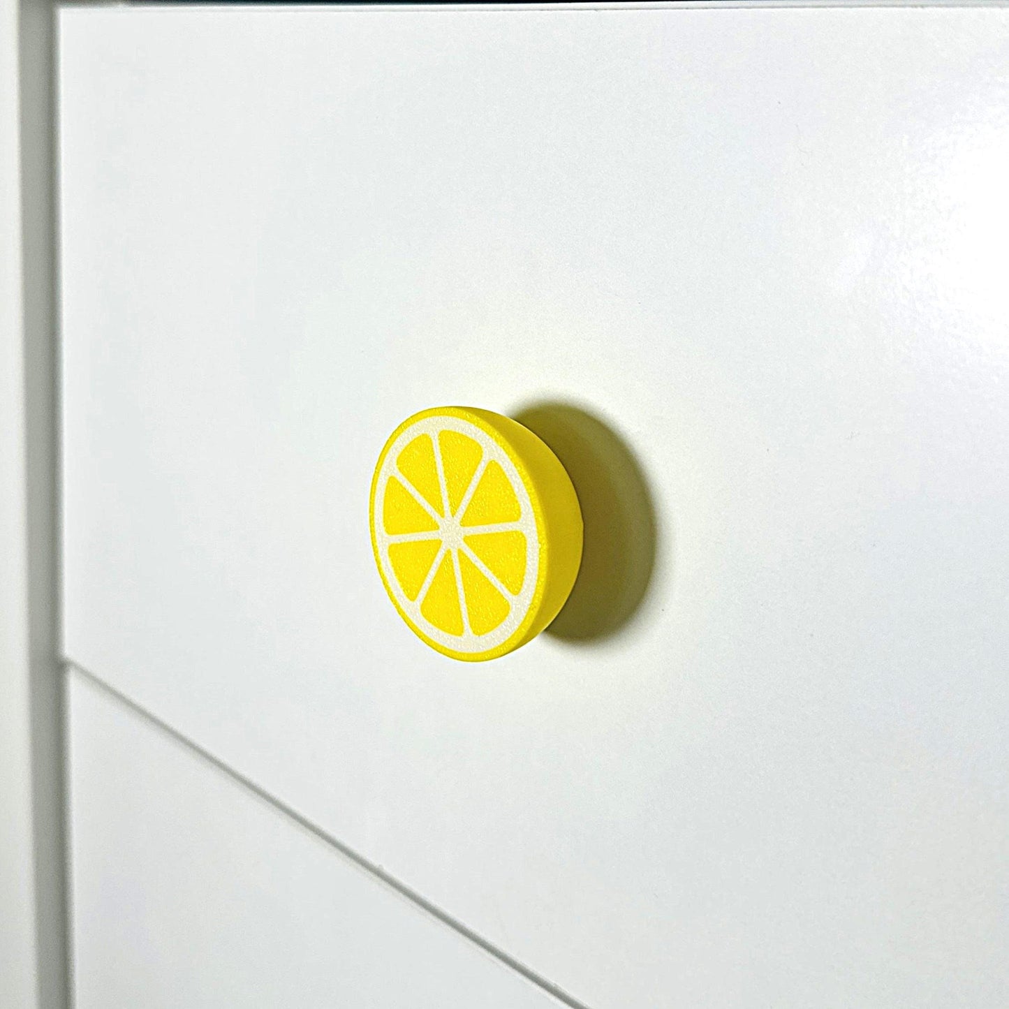 8er Set Zitronen Schrankknopf - Frische Akzente für Kinderzimmer Küche Wohnzimmer Schrankgriff Schrankknauf