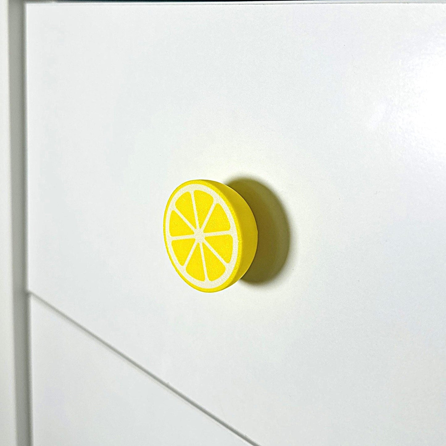 6er Set Zitronen Schrankknopf - Frische Akzente für Kinderzimmer Küche Wohnzimmer Schrankgriff Schrankknauf